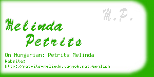 melinda petrits business card